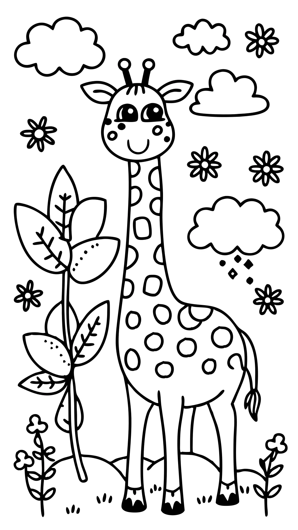 coloriages imprimables girafe